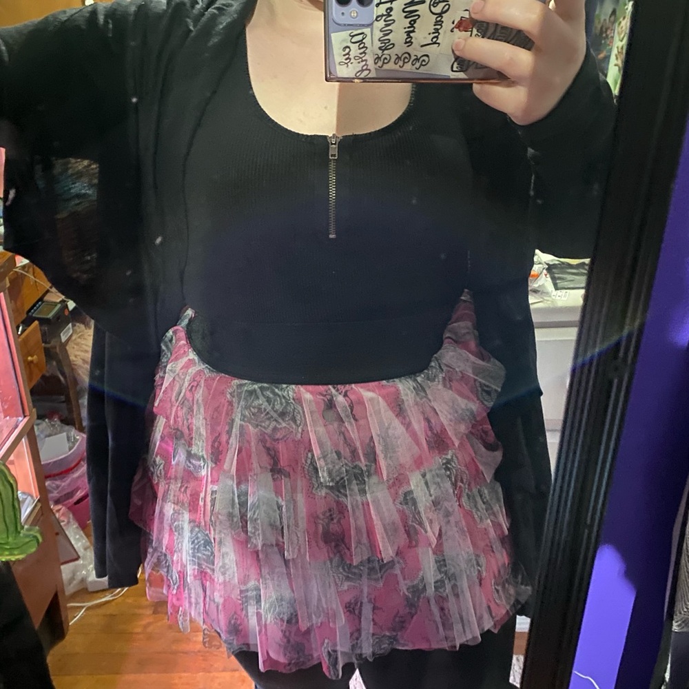 Super rare abbey dawn pink frilly tank dress